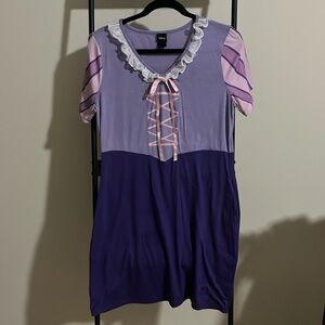 Cosplay Disney Rapunzel Princess Cotton Dress. Women size Medium. Has pockets